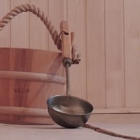 Kübel + Kelle für Sauna